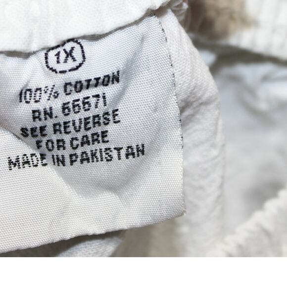 Vintage Ragtop 100% Cotton White Capris Size 1X NWT - Picture 10 of 10